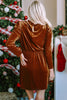 Frill Trim Long Sleeve Mini Dress