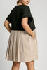 Black Full Size Round Neck Dress with Side Pockets Plus Size Casual Women Outdoor Dress by Stevvex