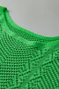 Scallop Edge Half Sleeve Pointelle Knit Top