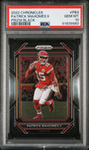 Graded 2022 Panini Chronicles Patrick Mahomes II #PB3 Prizm Black Football Card PSA 10 Gem Mint