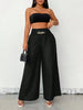 Women's High-Waist Drapey Wide-Leg Pants | Elastic Drawstring 5 Colors by FitiqueFit