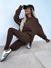 Women’s Casual Sweater Suit – Loose Split Top & Fitted Trousers Set by FitiqueFit