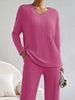Ribbed Knit V-Neck Top and Pants Set by Wild and Free Boutique