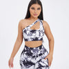 Seamless One-Shoulder Bra & Scrunch Leggings Set - High Waisted Yoga Pants by FitiqueFit