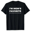 Funny "I'm Mom's Favorite" Cotton T-Shirt – Summer Wear Golf Gift for Men & Women by Dog Mom Hat