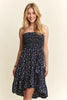 Smocked Floral Tube Dress with Pockets For Summer – FeminineFluttering Floral Tube Dress with Smocked Bodice and Convenient Pockets for a Stylish, Practical Look by Stevvex
