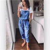Women's Cotton Sleeveless Wide-Leg Overall Jumpsuit Pants by FitiqueFit