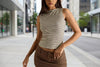 Women’s Slim Fit Striped Vest Top by FitiqueFit