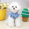 Pets Jeans Dress Apparel Dog Ruffles Vest Pet Harness Denim Dress Puppy Blue Jeans Clothes Cat Dogs Leash Hook Chest Back Dress by My Store