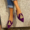 Women's Suede Pointed Toe Tassel Flats – Shallow Mouth Low Heel Casual Shoes by FitiqueFit