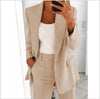 Lapel Blazer & Slim-Fit Trousers Two-Piece Suit – 10 Colors XS–5XL by FitiqueFit