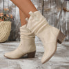 European And American Fashion Cloth Upper Fashion Plus Size Women's Boots