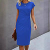 Front Knot Bodycon Midi Dress – Round Neck Sleeveless Tie Dress by FitiqueFit