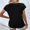 Women's Color-blocked Casual Short Sleeve Top by My Store