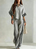 Women's Short-Sleeve Shirt & Loose Pants Two-Piece Set by FitiqueFit