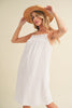 New Summer Embroidered Trim Gauze Square Neck Mini Cami Dress For Women –Elegant, Feminine & Stylish for Summer by Stevvex