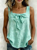 Women's Square-Neck Wide-Strap Sleeveless Tank Top by FitiqueFit