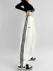 Embroidered Patchwork Wide-Leg Athletic Sweatpants | 4 Colors by FitiqueFit