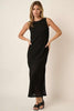 Side Slit Round Neck Sleeveless Dress – Elegant and Versatile Sleeveless Dress with Sophisticated Side Slit Detail For Any Occasion by Stevvex