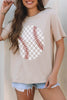 Jet Stream Checkered Baseball Graphic Tee by Wild and Free Boutique