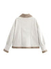 Fuzzy Collared Neck Long Sleeve Jacket with Buttoned Closure and Cozy Pockets by Stevvex