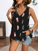 Women’s Feather Print V-Neck Camisole by FitiqueFit