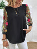 Women's Mesh Patchwork Three-Quarter Sleeve Top – Casual Chic by FitiqueFit