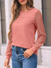 Lace Sleeve Crew Neck T-Shirt by Simply Love