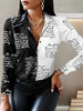 Women’s Floral Print Long Sleeve Shirt – Casual Colorful Loose Blouse by FitiqueFit