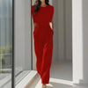 Women’s wide-leg short sleeve jumpsuit by FitiqueFit
