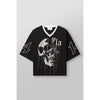 Drippy Skull Jersey – Unique Skull Graphic Tee, Hip-Hop Streetwear by Dog Mom Hat
