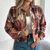Plaid Shacket – Women’s Long-Sleeve Button-Down Shirt Jacket by FitiqueFit