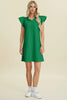 Double Take Full Size Ruffled V-Neck Cap Sleeve Dress – Ruffled V-Neck Dress, Cap Sleeve Dress, Elegant Ruffled Dress, Flattering V-Neck Dress, Stylish Full-Size Dress, Comfortable Ruffle Dress, Chic Cap Sleeve Dress by Stevvex
