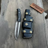 Handcrafted Hunting Knife – Walnut Wood or Black Micarta Handle | Full Tang with Leather Sheath by JW SteelCrafts
