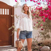 Women's French-Style Tie-Dye Versatile Top by FitiqueFit