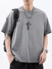 Men's Plus Size Distressed Camo Cross Graphic T-Shirt by Simply Love