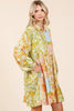 New Summer Floral Button Detail Long Sleeve Shirt Dress For Women – Elegant, Trendy, Fluttering, Feminine & Timeless Chic by Stevvex