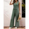 Women’s crop vest blazer wide leg pants set by FitiqueFit