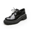 Women’s Solid-Color Retro Slip-On Platform Shoes by FitiqueFit