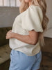 Textured Puff Sleeve T-Shirt by Simply Love