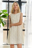 Applique Round Neck Sleeveless Shift Dress For Summer – Classy, Sophisticated, Fashionable, Flattering, Stylish, Timeless Elegance by Stevvex