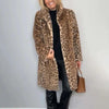 Leopard Print Plush Jacket — Cozy Loose-Fit Mid-Length Outwear by FitiqueFit