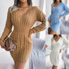 Women’s V-Neck Bodycon Sweater Dress by FitiqueFit