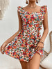 Women's Sleeveless Square Neck Printed Boho Jumpsuit by FitiqueFit