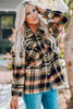 Classic Plaid Button Front Shirt Jacket with Breast Pockets Casual & Minimalist Outerwear by Stevvex