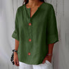 Women's V-Neck Buttoned Blouse by FitiqueFit