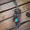 Echinacea Strength Necklace – Sterling Silver &amp; Turquoise by mend metalworks