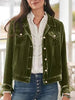 Casual Button-Up Long Sleeve Jacket with Chest Pockets and Relaxed Fit by Stevvex