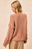 BiBi Chunky Knit Sweater with Flower Detail Sleeves by FitiqueFit