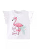 Children's Flamingo Graphic Ruffle Sleeve T-Shirt by Simply Love